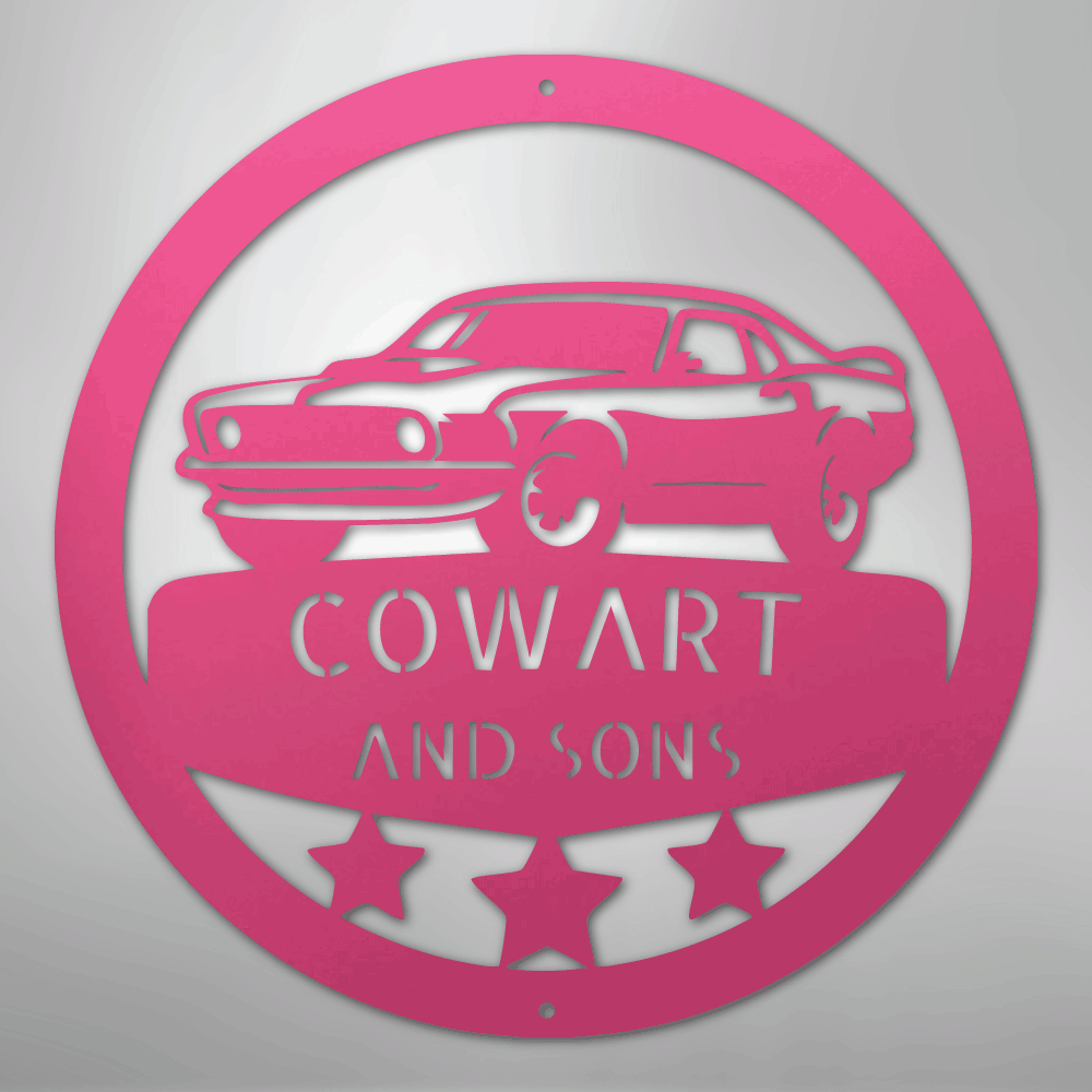 Master Workshop Classic Ford Mustang Personalized Steel Metal SignCustomly Gifts