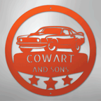 Master Workshop Classic Ford Mustang Personalized Steel Metal SignCustomly Gifts