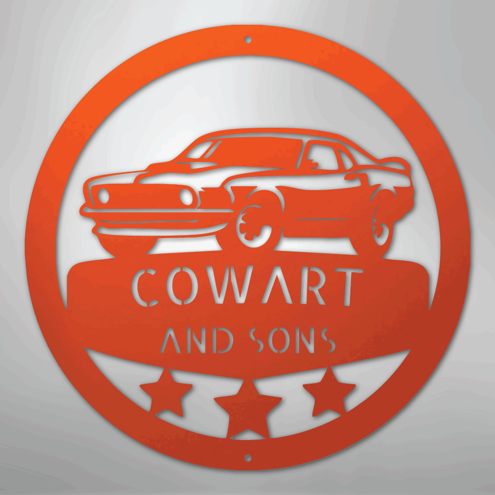 Master Workshop Classic Ford Mustang Personalized Steel Metal SignCustomly Gifts