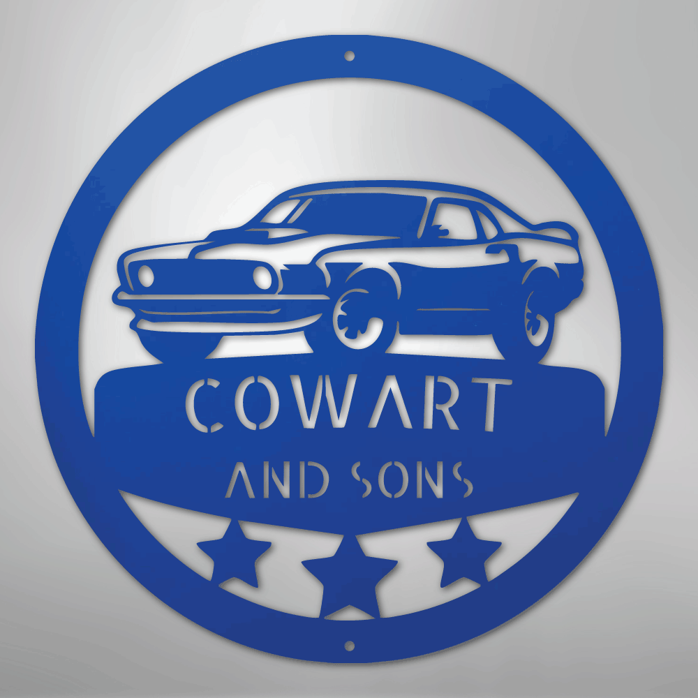 Master Workshop Classic Ford Mustang Personalized Steel Metal SignCustomly Gifts