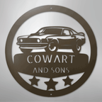 Master Workshop Classic Ford Mustang Personalized Steel Metal SignCustomly Gifts