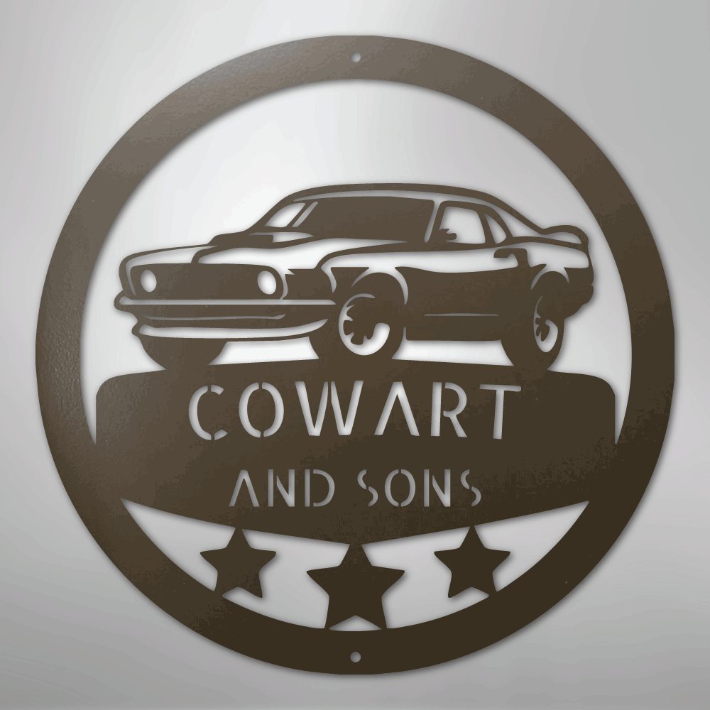 Master Workshop Classic Ford Mustang Personalized Steel Metal SignCustomly Gifts