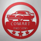 Master Workshop Classic Ford Mustang Personalized Steel Metal SignCustomly Gifts