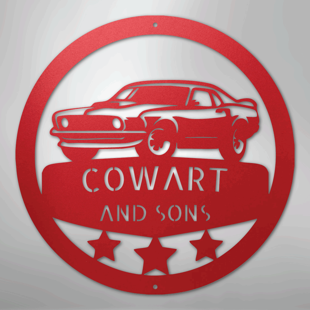 Master Workshop Classic Ford Mustang Personalized Steel Metal SignCustomly Gifts