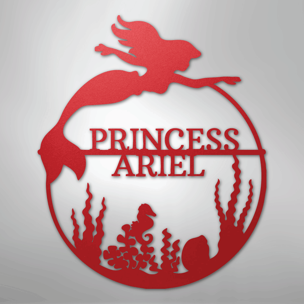 Mermaid 1 Personalized Steel Metal Sign Wall ArtCustomly Gifts