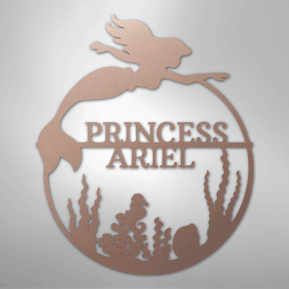 Mermaid 1 Personalized Steel Metal Sign Wall ArtCustomly Gifts