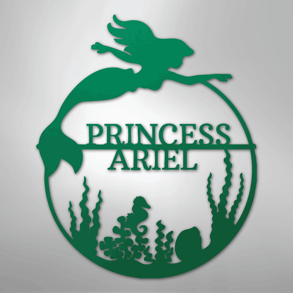 Mermaid 1 Personalized Steel Metal Sign Wall ArtCustomly Gifts