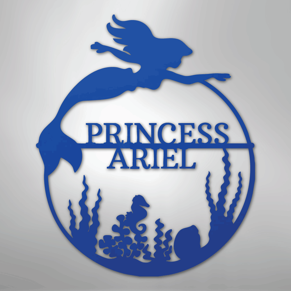 Mermaid 1 Personalized Steel Metal Sign Wall ArtCustomly Gifts