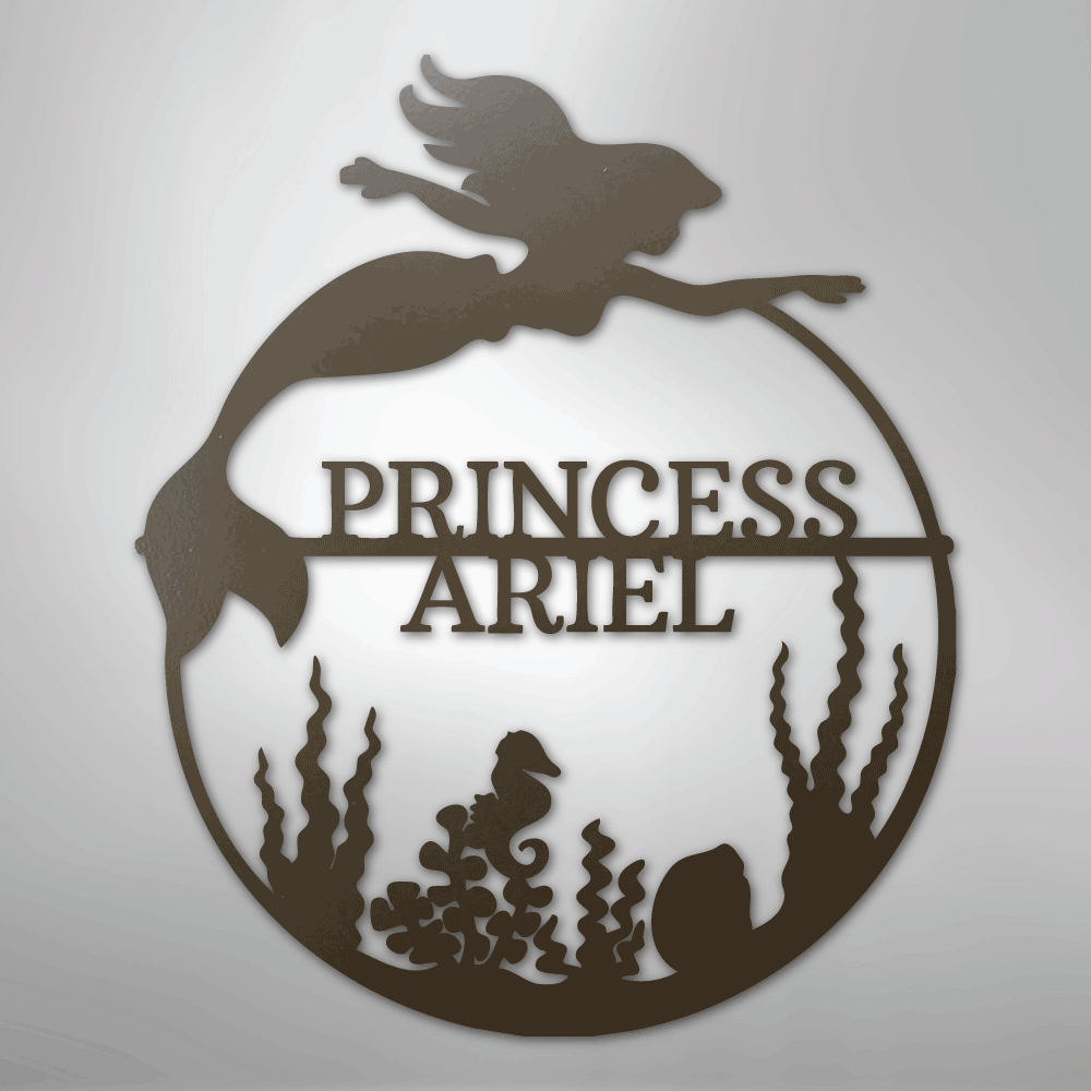 Mermaid 1 Personalized Steel Metal Sign Wall ArtCustomly Gifts