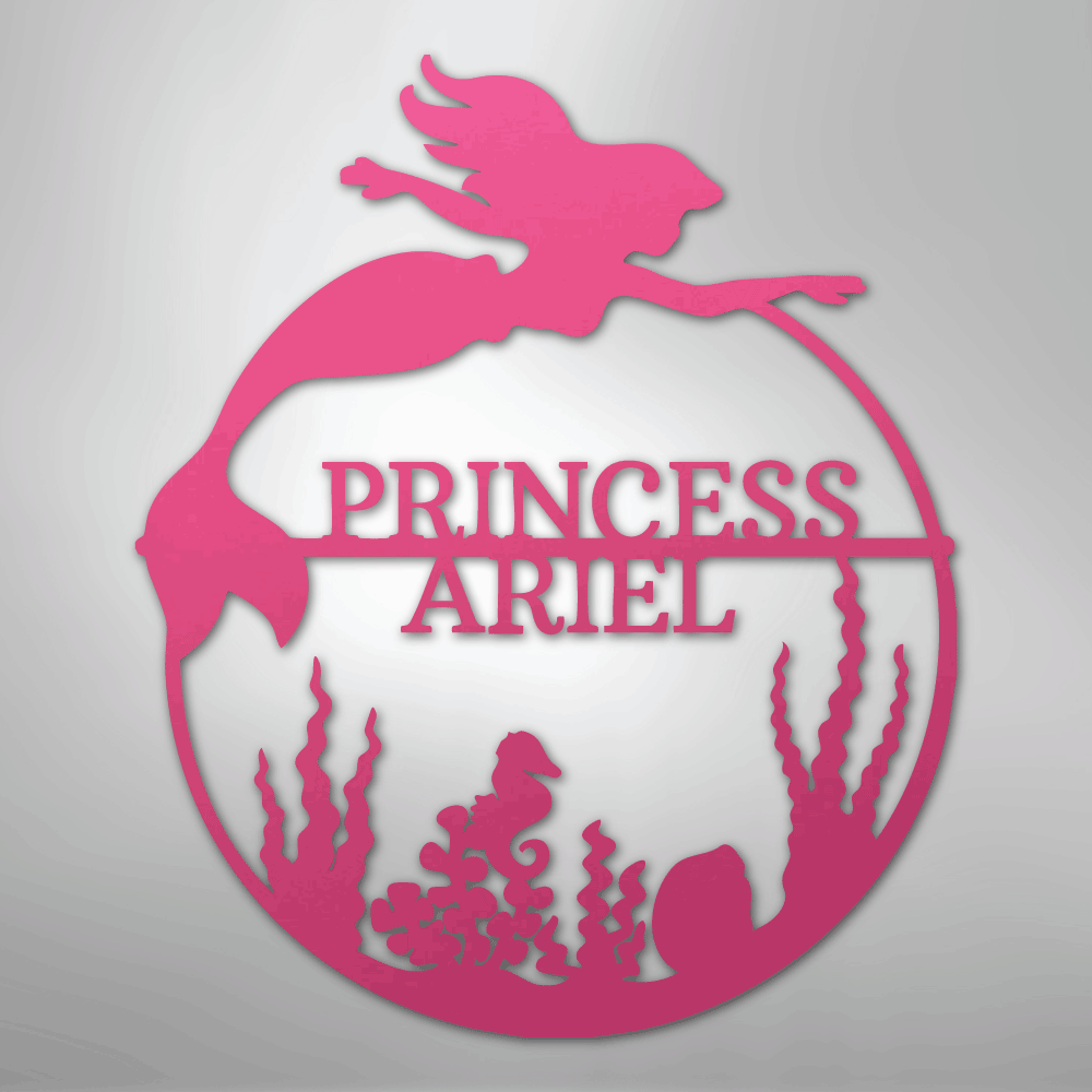Mermaid 1 Personalized Steel Metal Sign Wall ArtCustomly Gifts