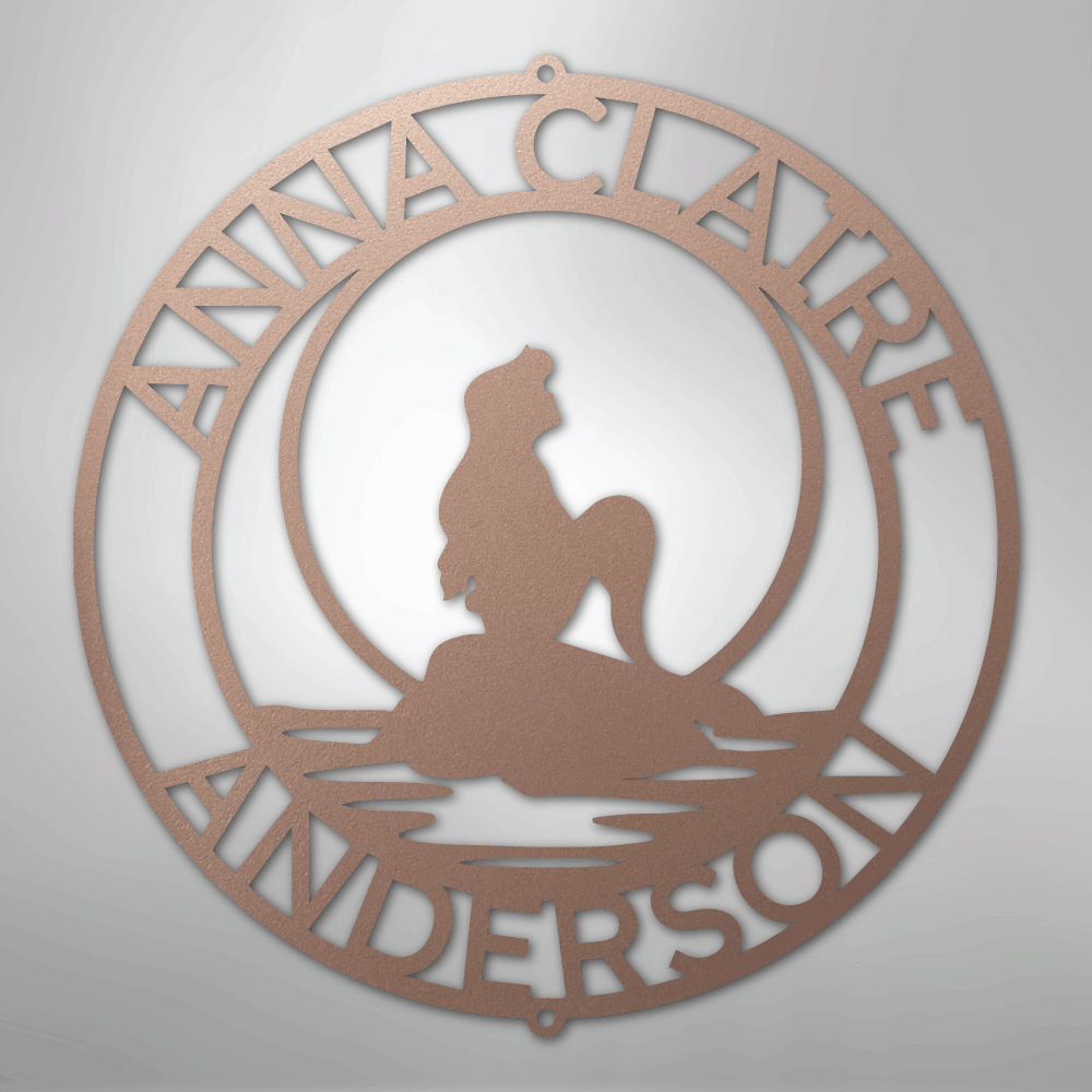 Mermaid 2 Personalized Steel Metal Sign Wall ArtCustomly Gifts