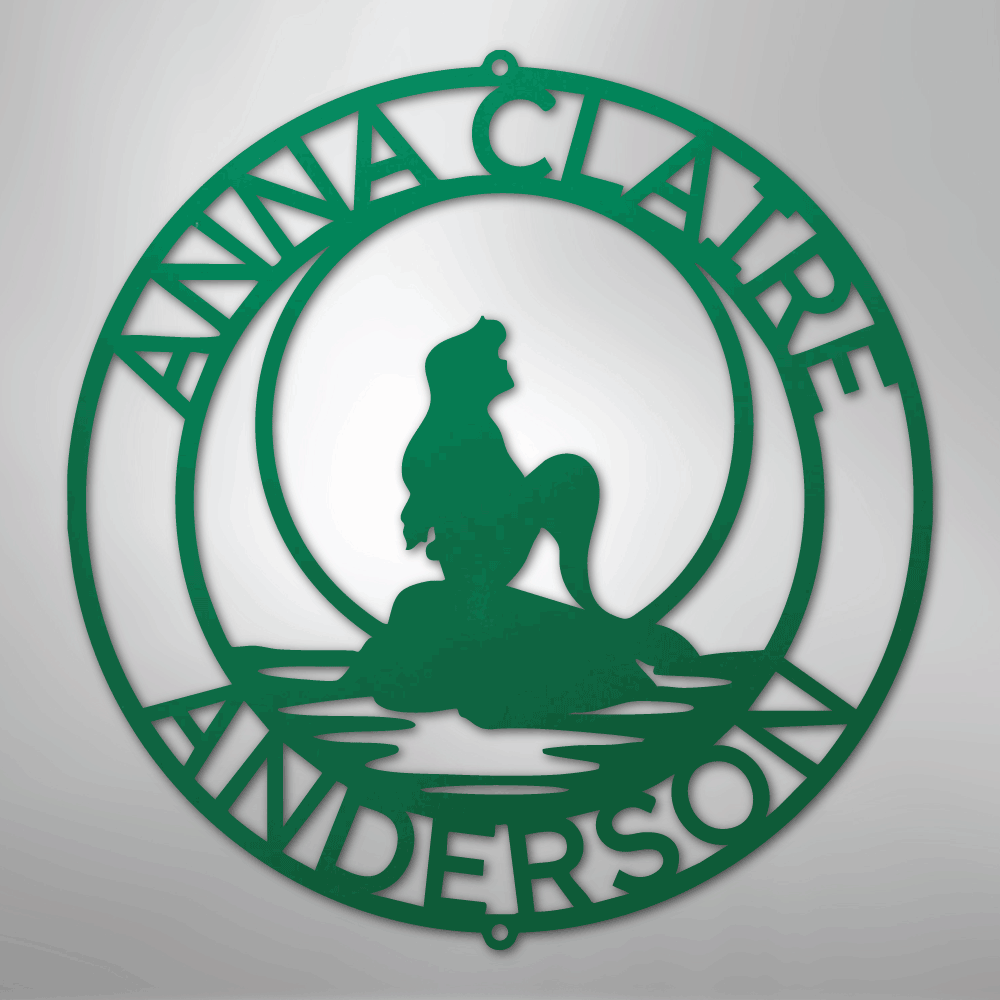 Mermaid 2 Personalized Steel Metal Sign Wall ArtCustomly Gifts