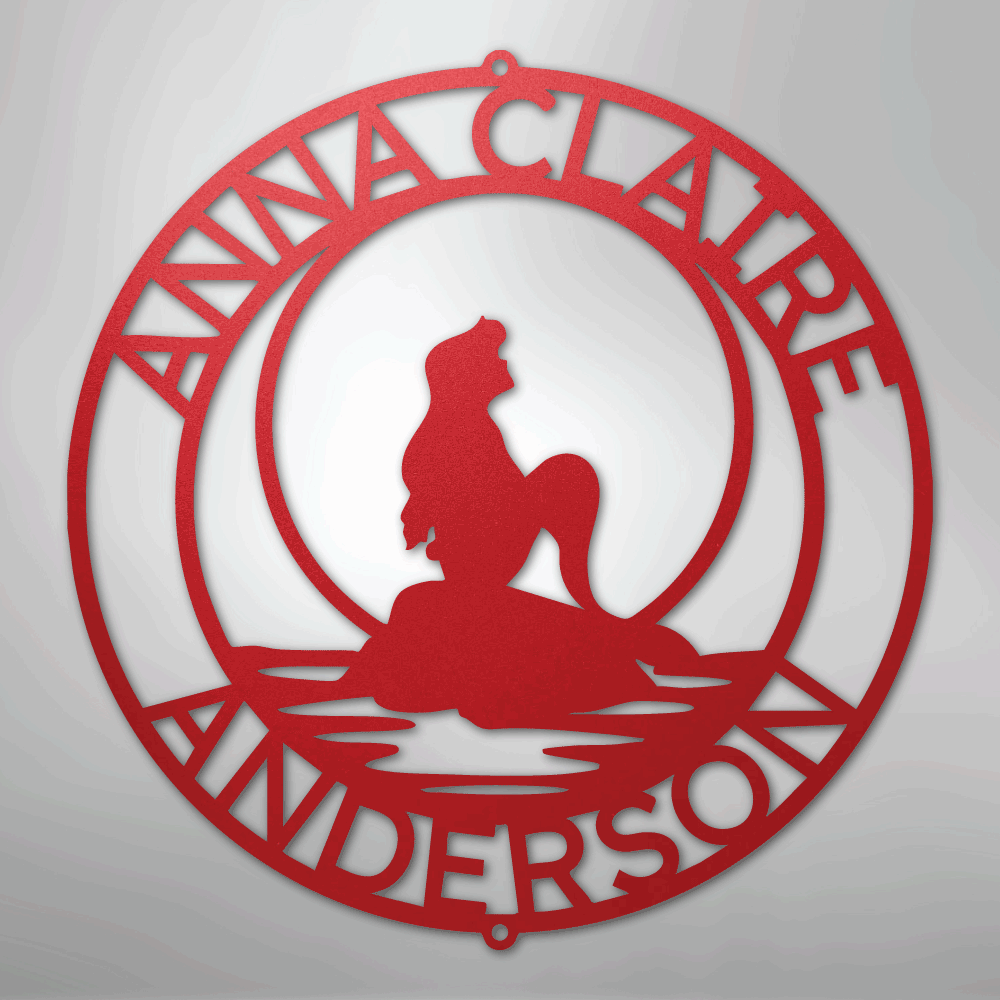 Mermaid 2 Personalized Steel Metal Sign Wall ArtCustomly Gifts