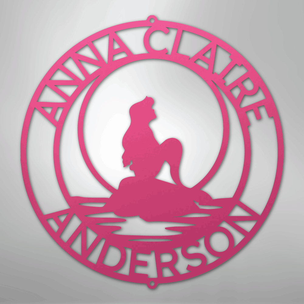 Mermaid 2 Personalized Steel Metal Sign Wall ArtCustomly Gifts