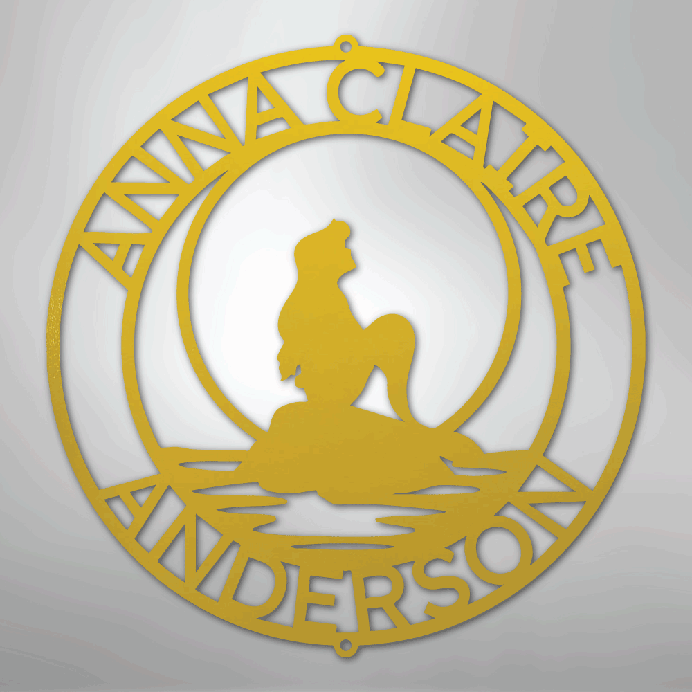 Mermaid 2 Personalized Steel Metal Sign Wall ArtCustomly Gifts