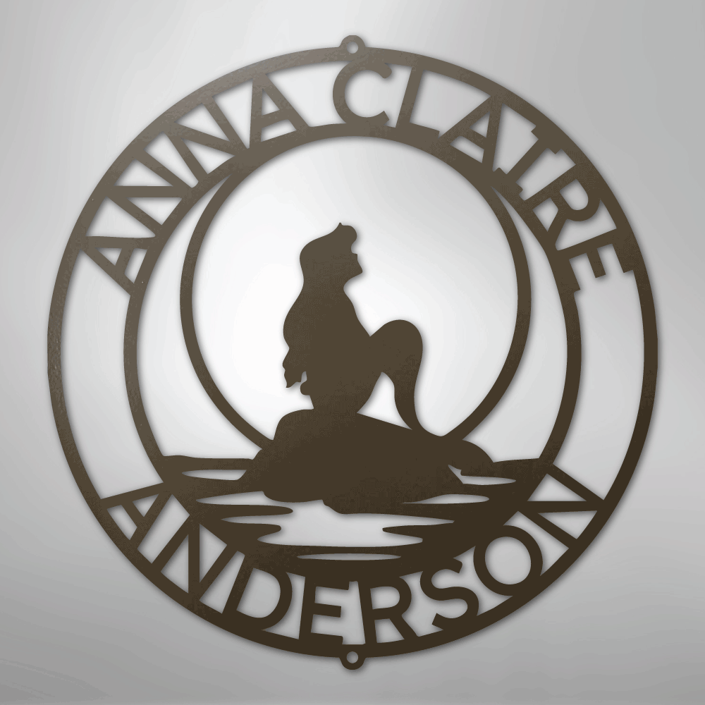 Mermaid 2 Personalized Steel Metal Sign Wall ArtCustomly Gifts