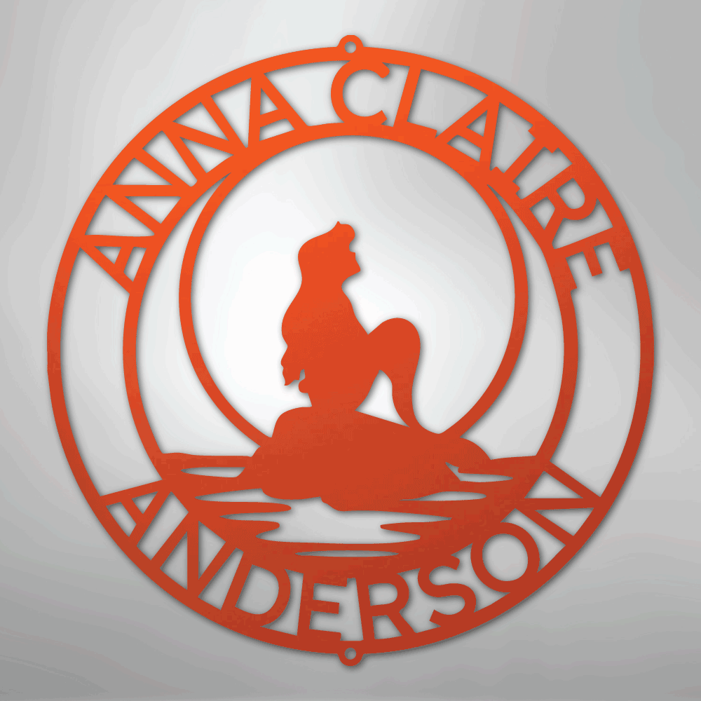 Mermaid 2 Personalized Steel Metal Sign Wall ArtCustomly Gifts