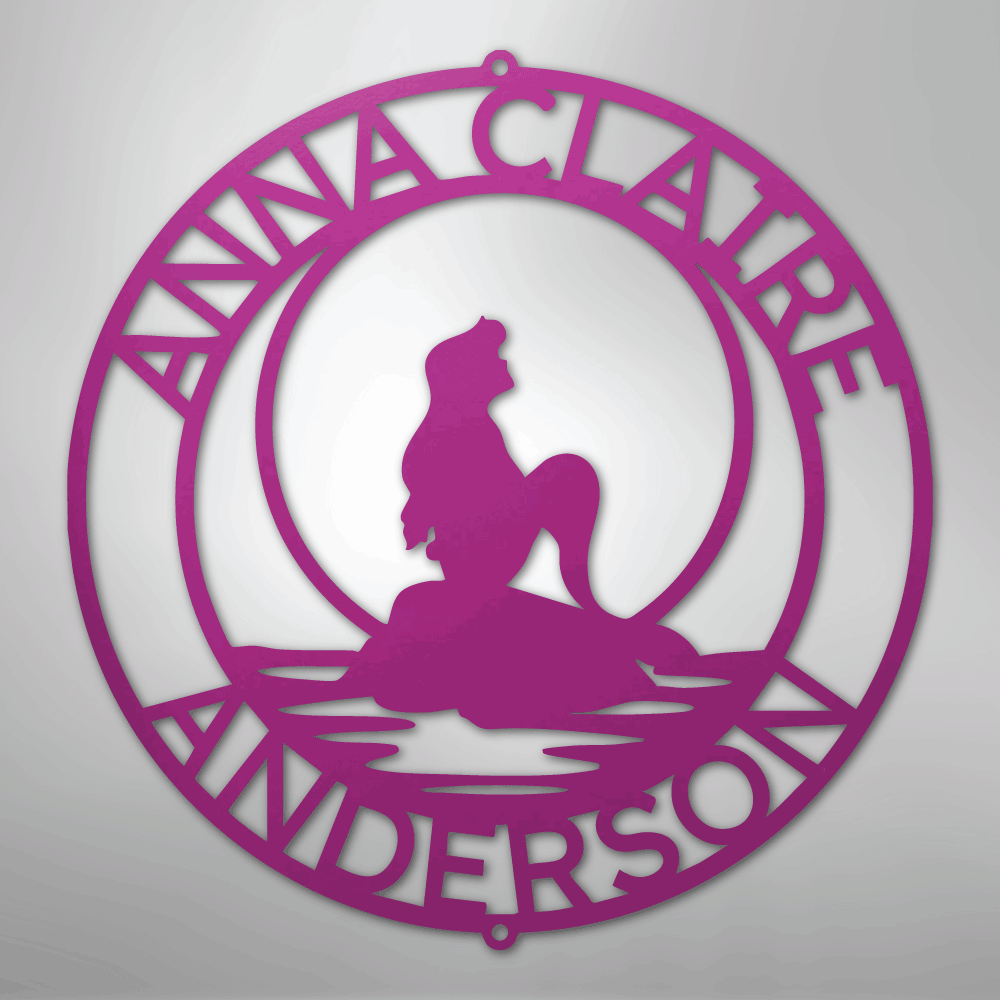 Mermaid 2 Personalized Steel Metal Sign Wall ArtCustomly Gifts