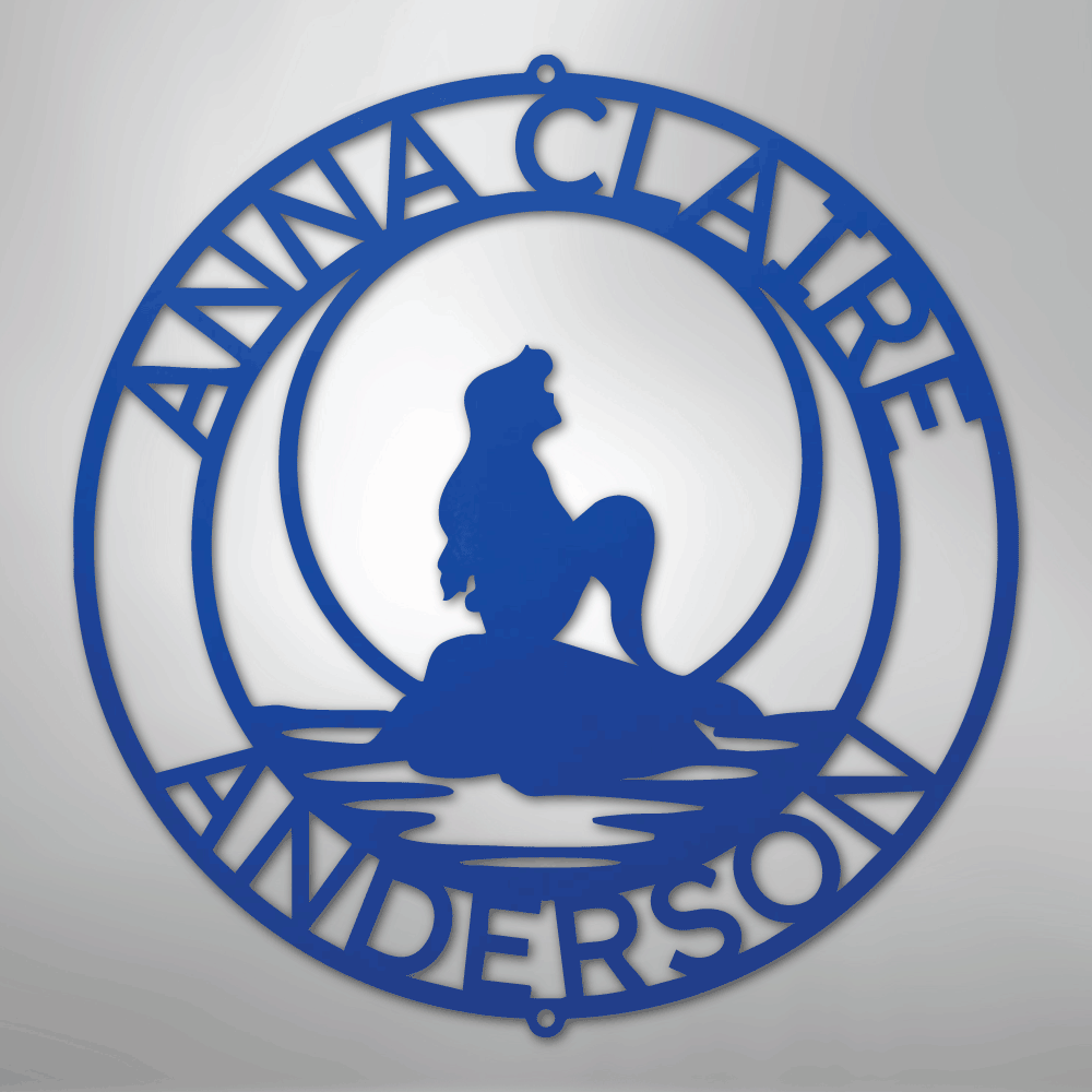 Mermaid 2 Personalized Steel Metal Sign Wall ArtCustomly Gifts