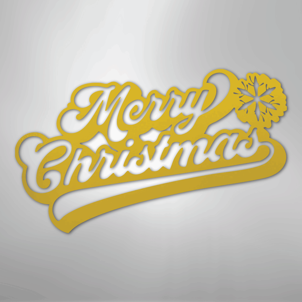Merry Christmas Quote - Steel Metal Sign Wall ArtCustomly Gifts