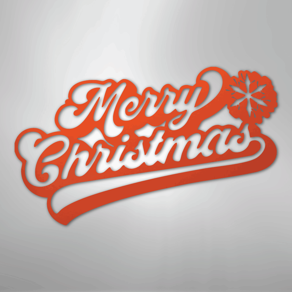 Merry Christmas Quote - Steel Metal Sign Wall ArtCustomly Gifts