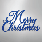 Merry Christmas Script - Steel Metal Sign Wall ArtCustomly Gifts