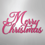 Merry Christmas Script - Steel Metal Sign Wall ArtCustomly Gifts