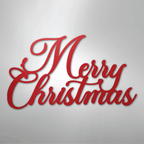 Merry Christmas Script - Steel Metal Sign Wall ArtCustomly Gifts