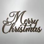 Merry Christmas Script - Steel Metal Sign Wall ArtCustomly Gifts