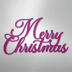 Merry Christmas Script - Steel Metal Sign Wall ArtCustomly Gifts