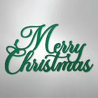 Merry Christmas Script - Steel Metal Sign Wall ArtCustomly Gifts