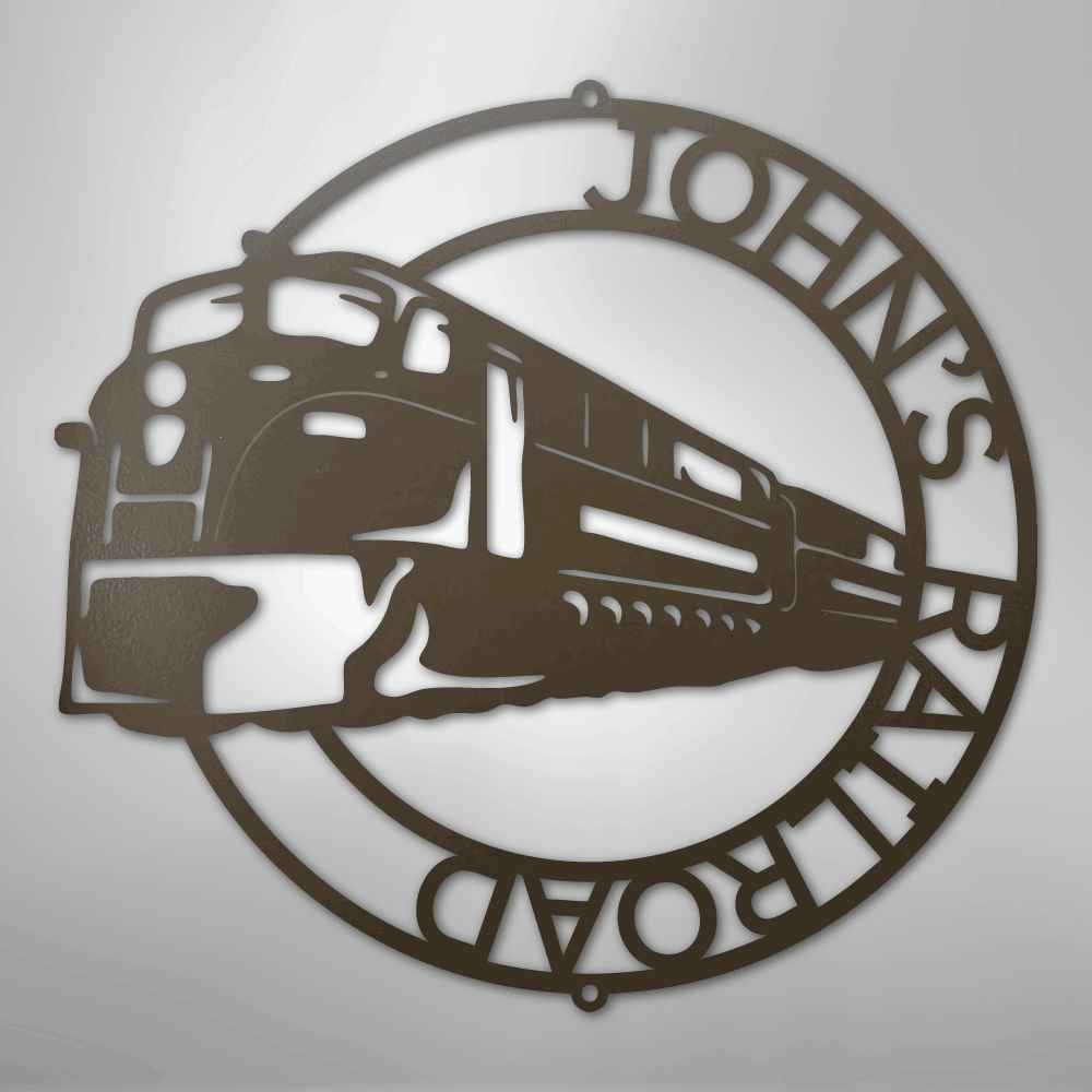Modern Train Ring Personalized Steel Metal Sign Wall ArtCustomly Gifts