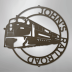 Modern Train Ring Personalized Steel Metal Sign Wall ArtCustomly Gifts