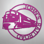 Modern Train Ring Personalized Steel Metal Sign Wall ArtCustomly Gifts