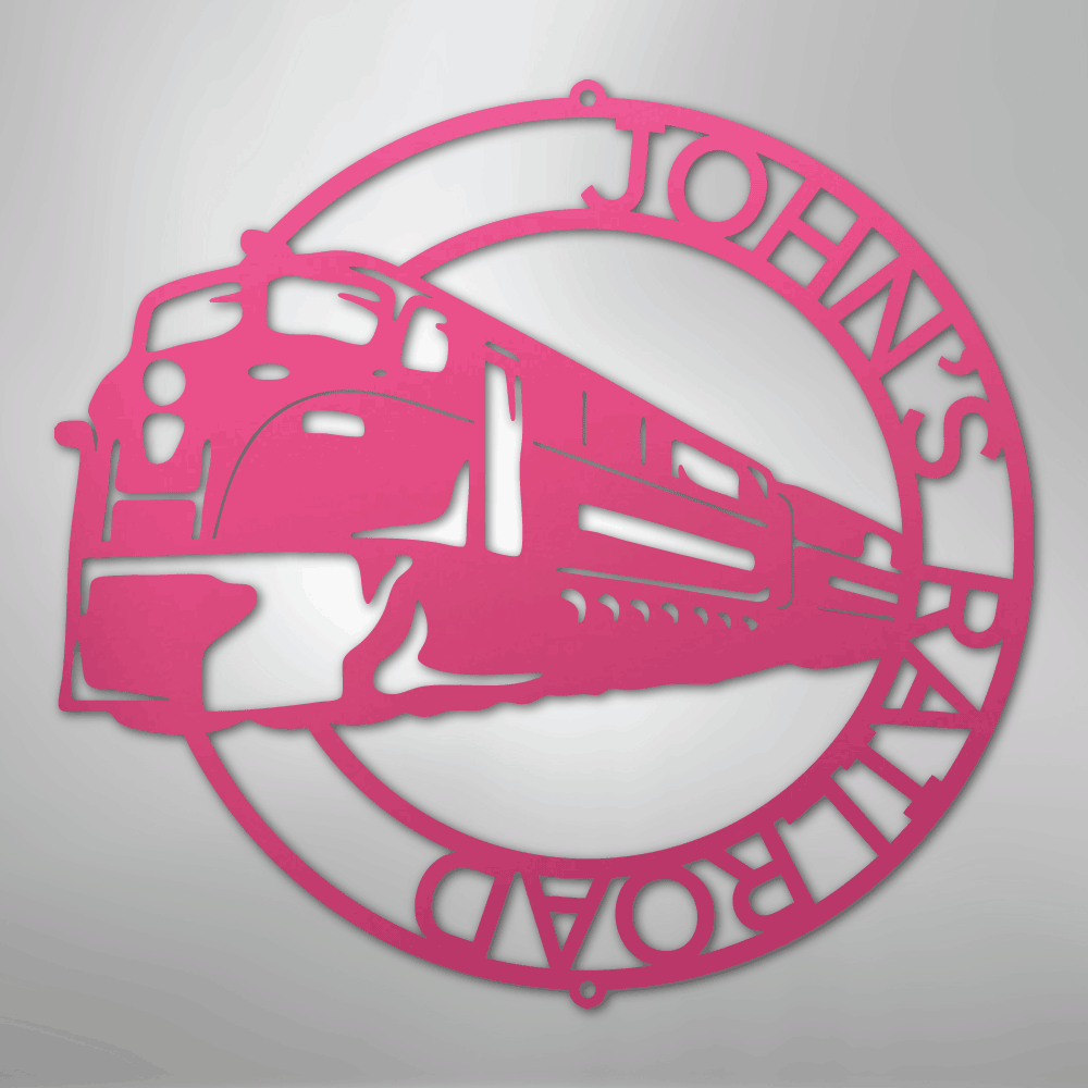 Modern Train Ring Personalized Steel Metal Sign Wall ArtCustomly Gifts