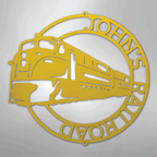 Modern Train Ring Personalized Steel Metal Sign Wall ArtCustomly Gifts