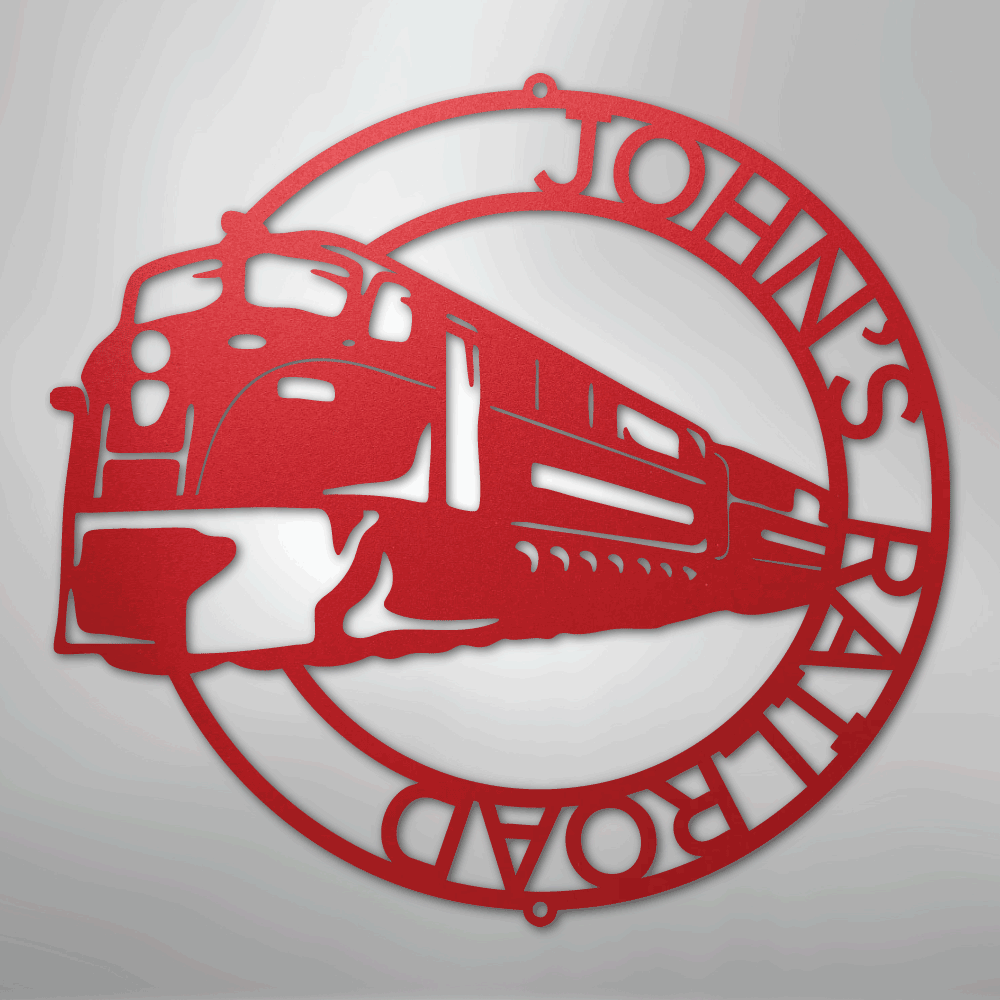 Modern Train Ring Personalized Steel Metal Sign Wall ArtCustomly Gifts