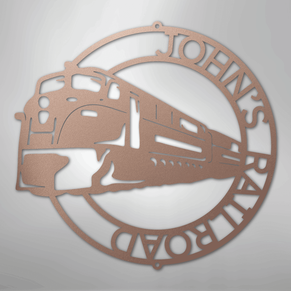 Modern Train Ring Personalized Steel Metal Sign Wall ArtCustomly Gifts