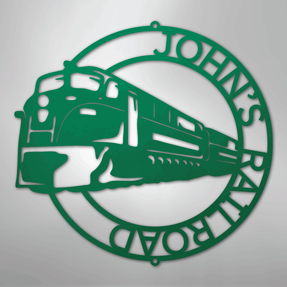 Modern Train Ring Personalized Steel Metal Sign Wall ArtCustomly Gifts