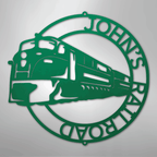 Modern Train Ring Personalized Steel Metal Sign Wall ArtCustomly Gifts