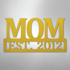 Mom Monogram Personalized Steel Metal Sign Wall ArtCustomly Gifts