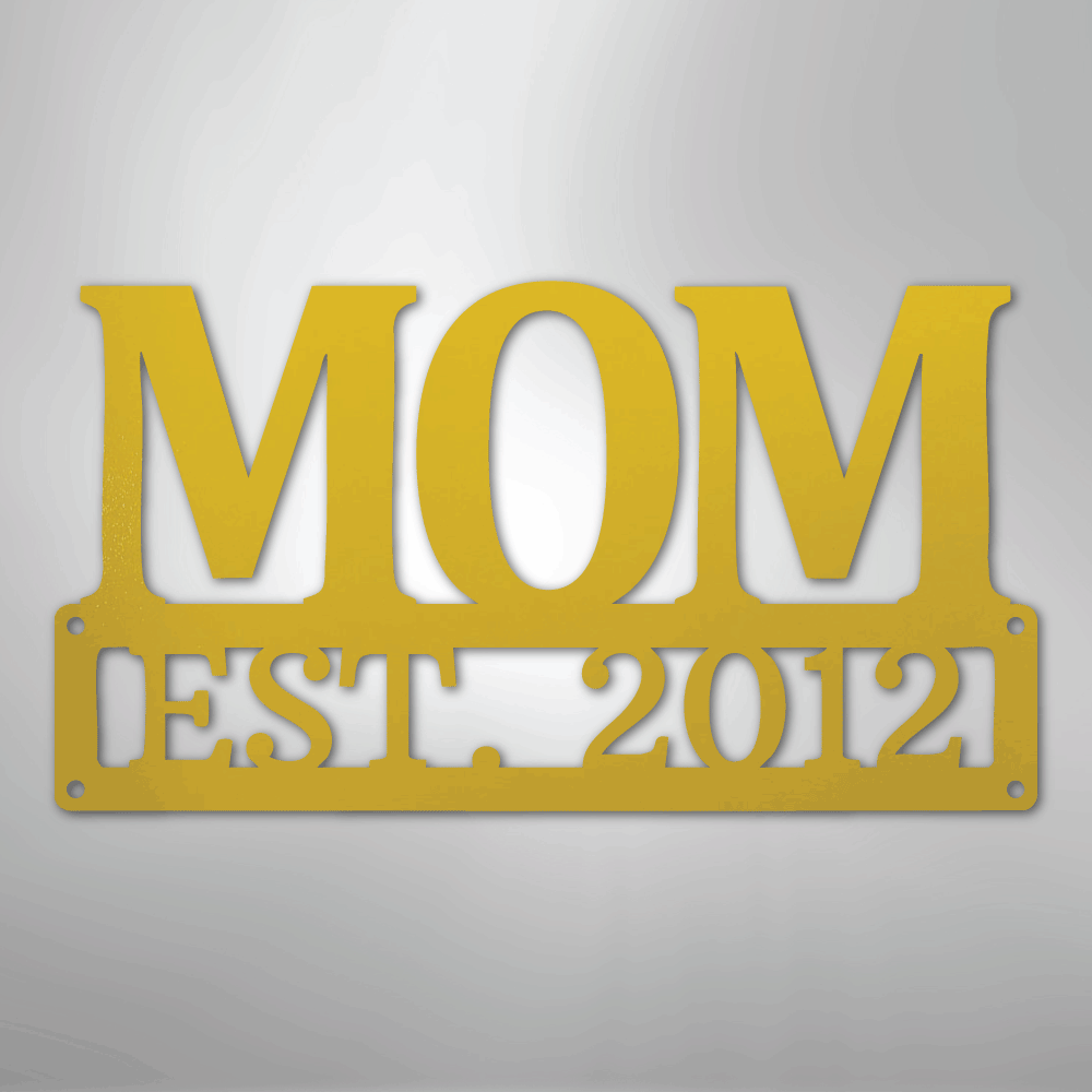 Mom Monogram Personalized Steel Metal Sign Wall ArtCustomly Gifts
