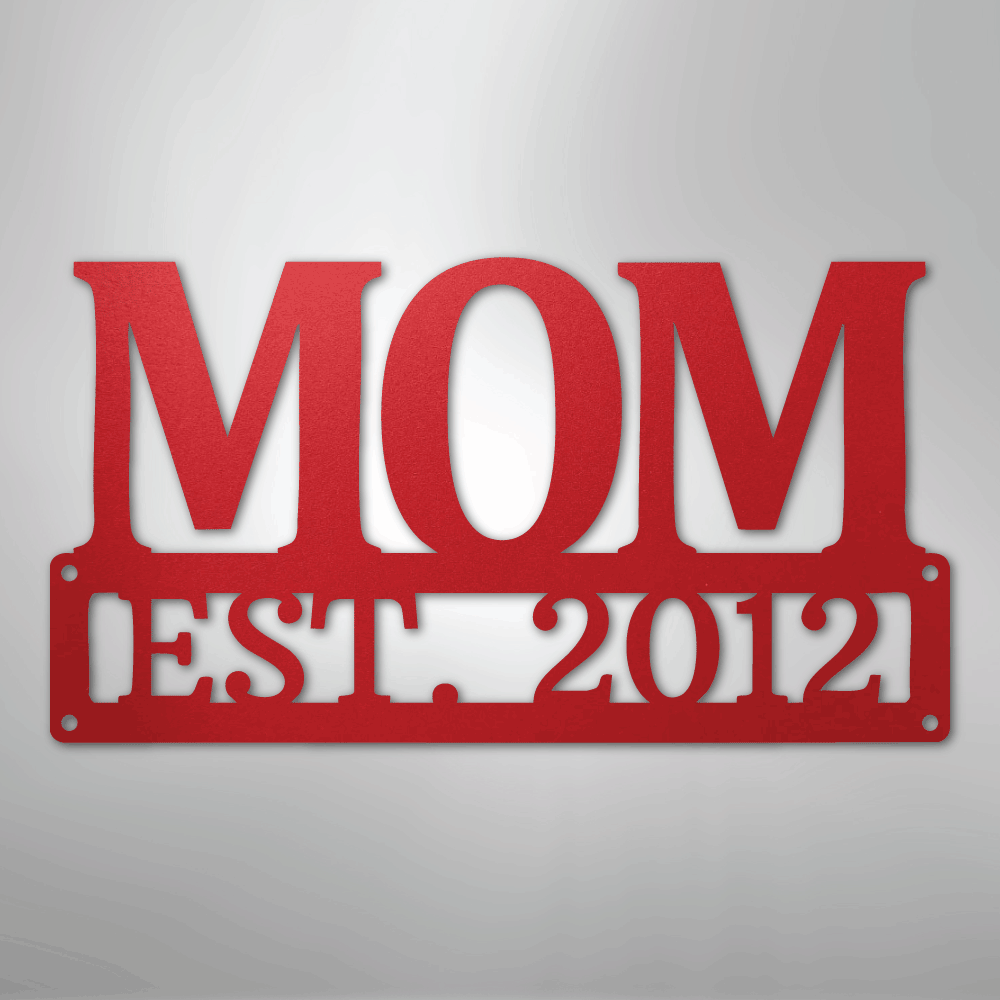 Mom Monogram Personalized Steel Metal Sign Wall ArtCustomly Gifts