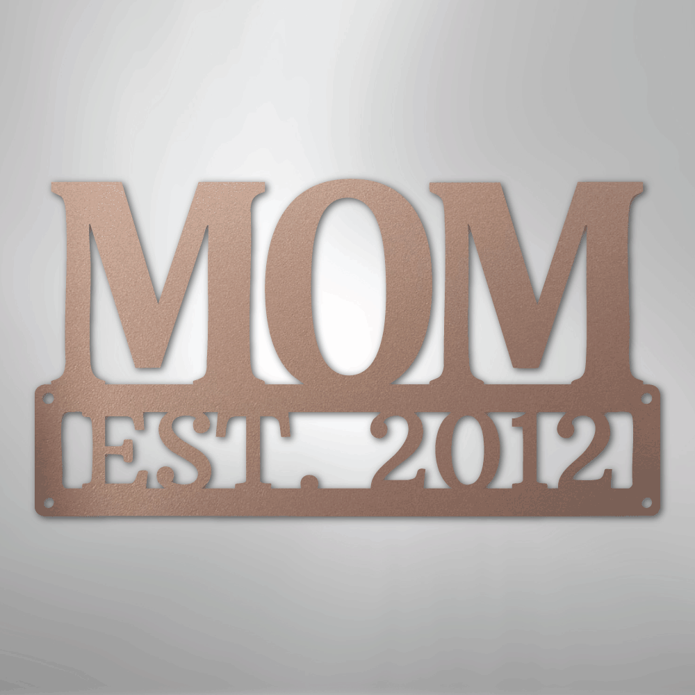 Mom Monogram Personalized Steel Metal Sign Wall ArtCustomly Gifts