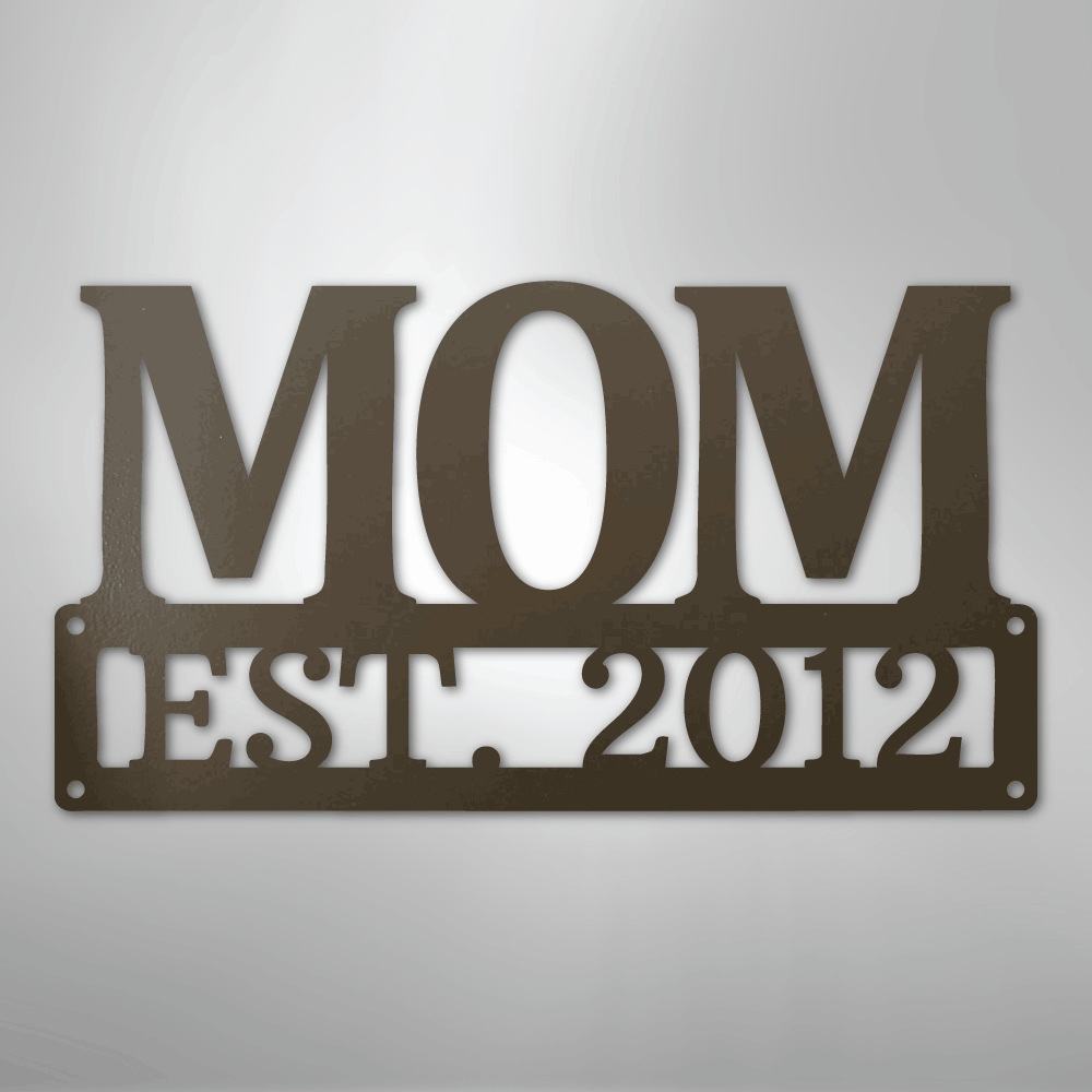Mom Monogram Personalized Steel Metal Sign Wall ArtCustomly Gifts