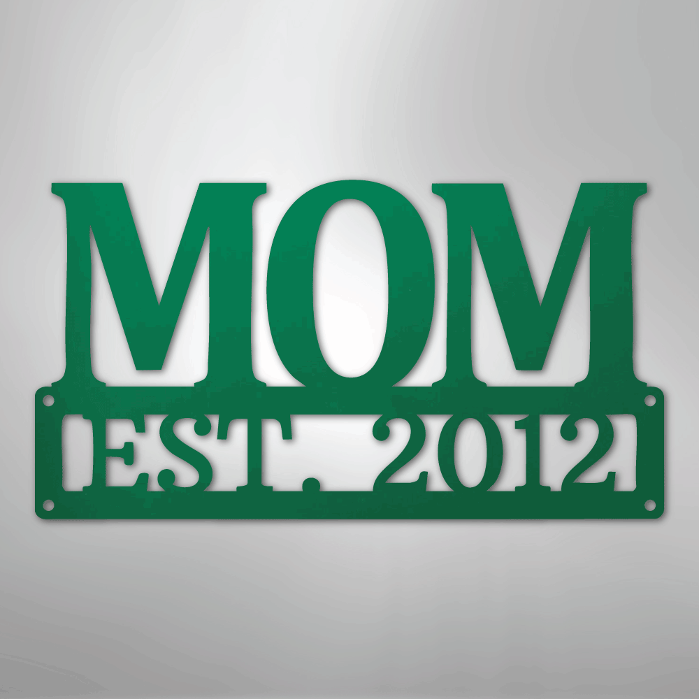Mom Monogram Personalized Steel Metal Sign Wall ArtCustomly Gifts
