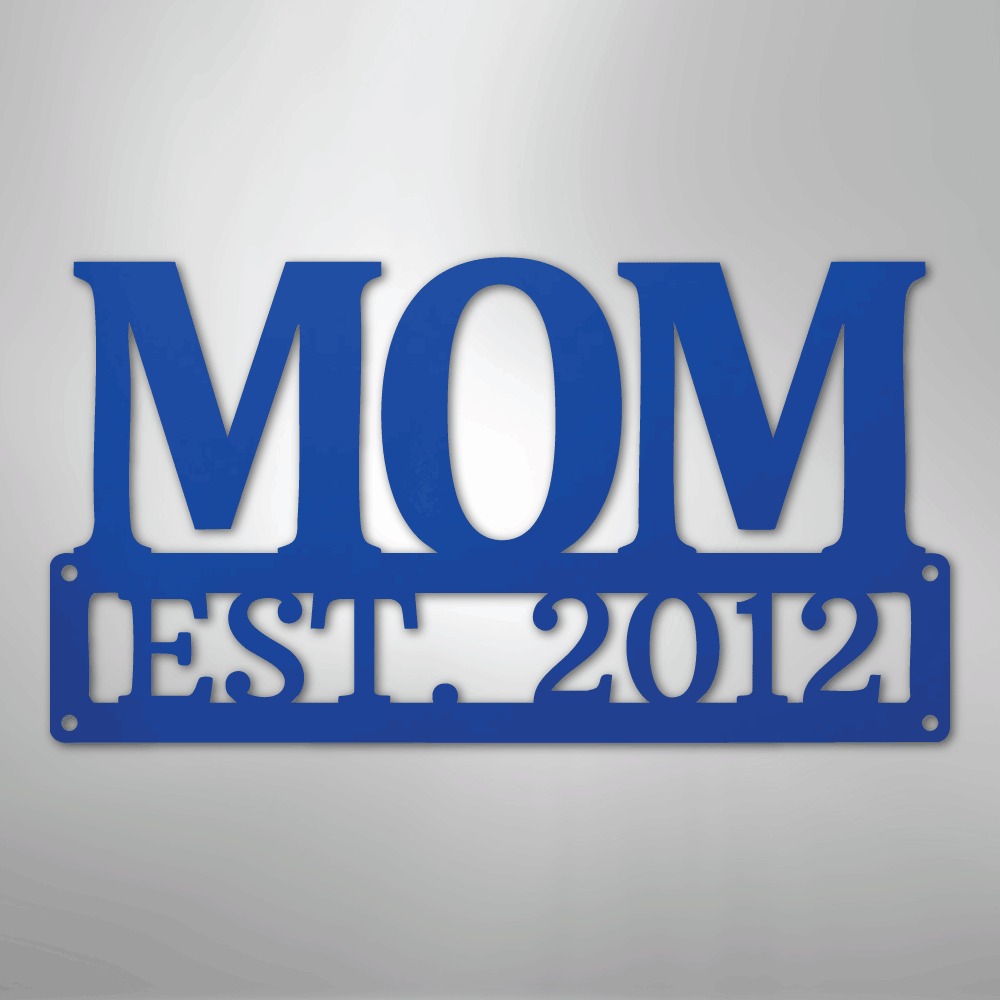 Mom Monogram Personalized Steel Metal Sign Wall ArtCustomly Gifts