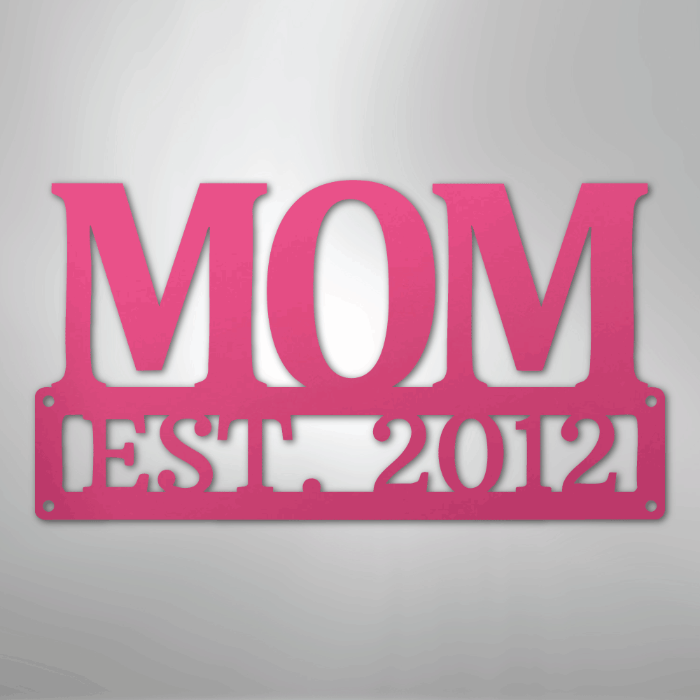 Mom Monogram Personalized Steel Metal Sign Wall ArtCustomly Gifts