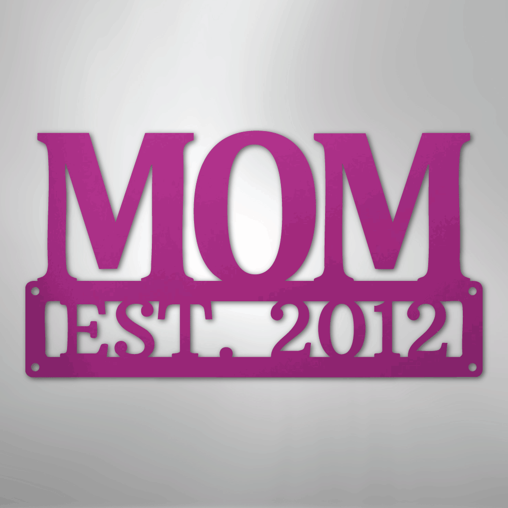 Mom Monogram Personalized Steel Metal Sign Wall ArtCustomly Gifts