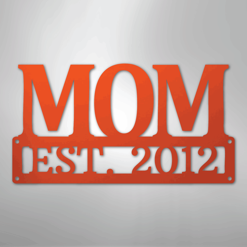Mom Monogram Personalized Steel Metal Sign Wall ArtCustomly Gifts